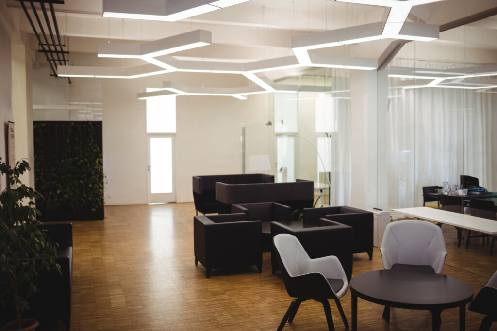 Lighting your office correctly will add to the room's ambiance